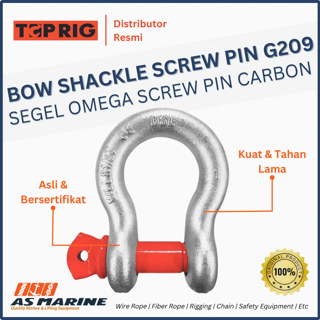 bow shackle screw pin toprig g209
